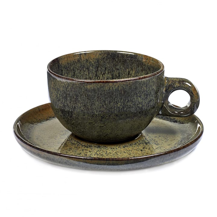 Surface cappuccino cup with saucer 23 cl - indi grey - Serax