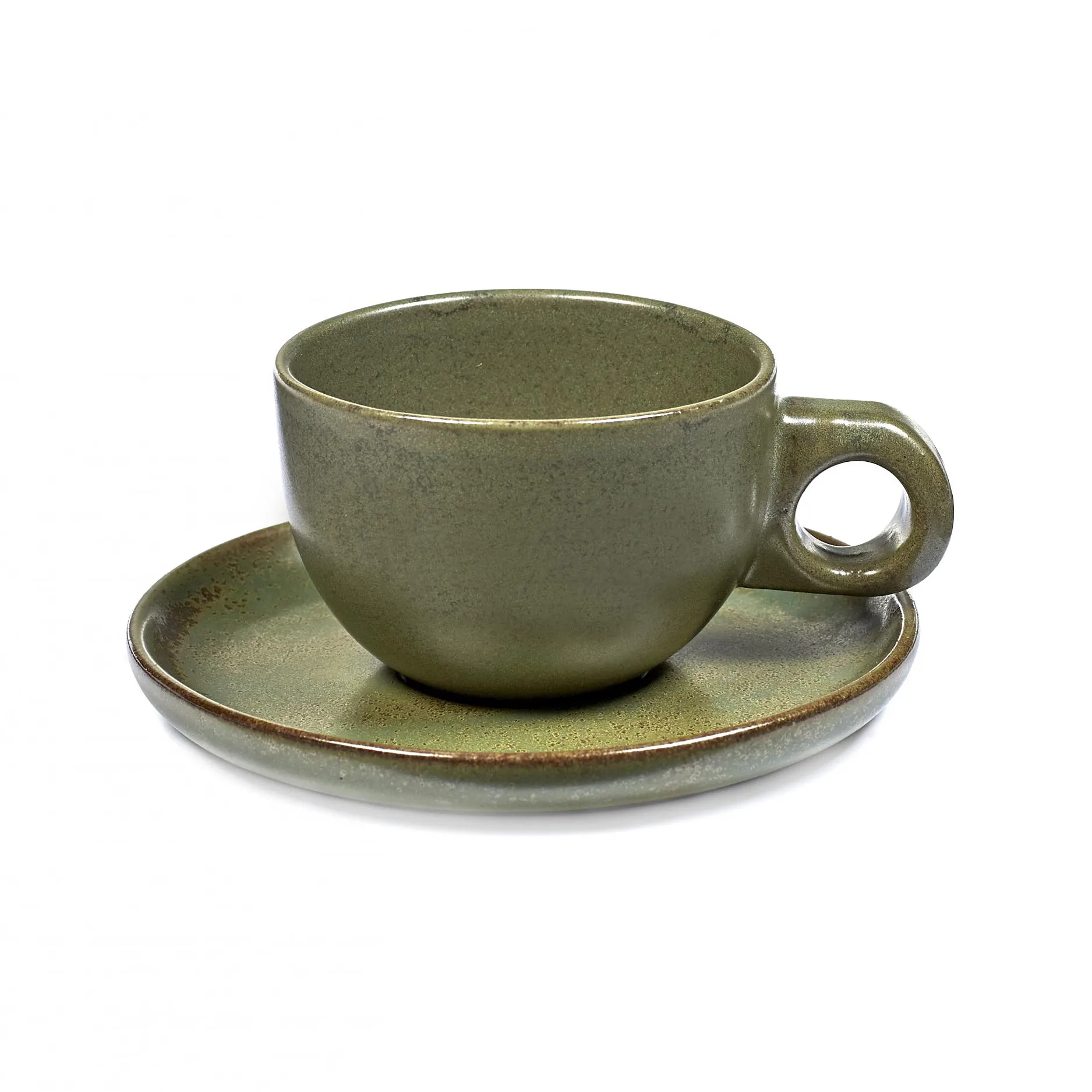 Surface coffee cup with saucer 13 cl, camogreen Serax
