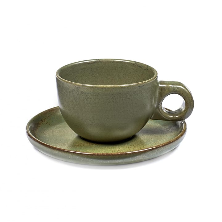 Surface coffee cup with saucer 13 cl - camogreen - Serax