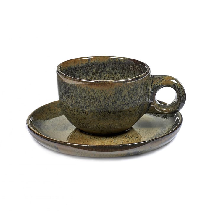 Surface coffee cup with saucer 13 cl - indi grey - Serax