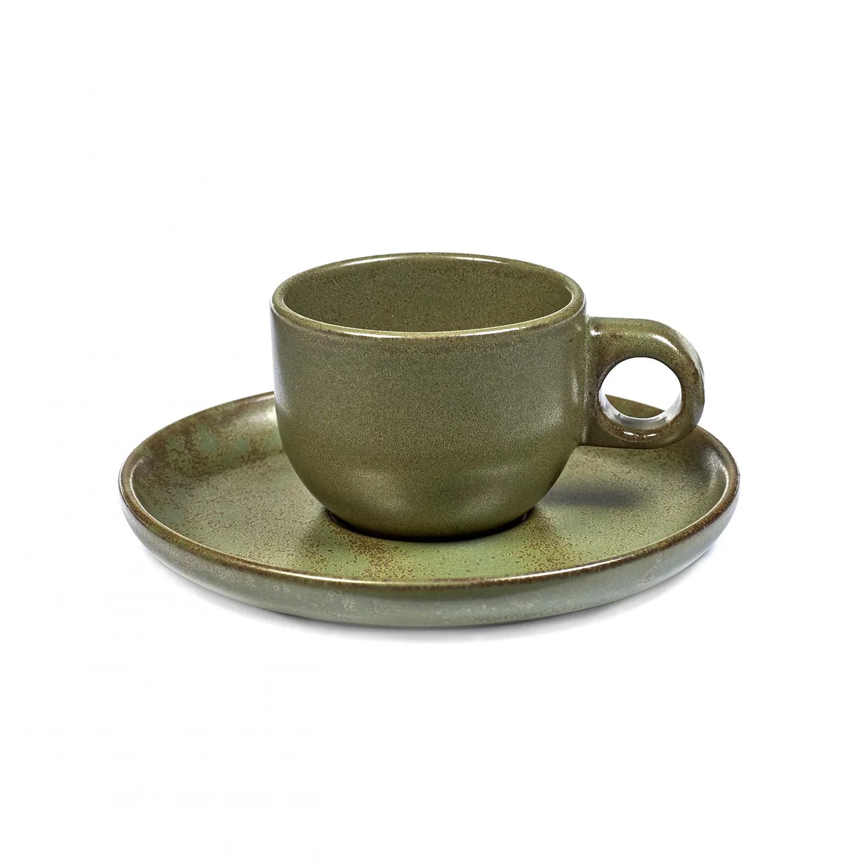 Serax Surface espresso cup with saucer 10 cl camogreen