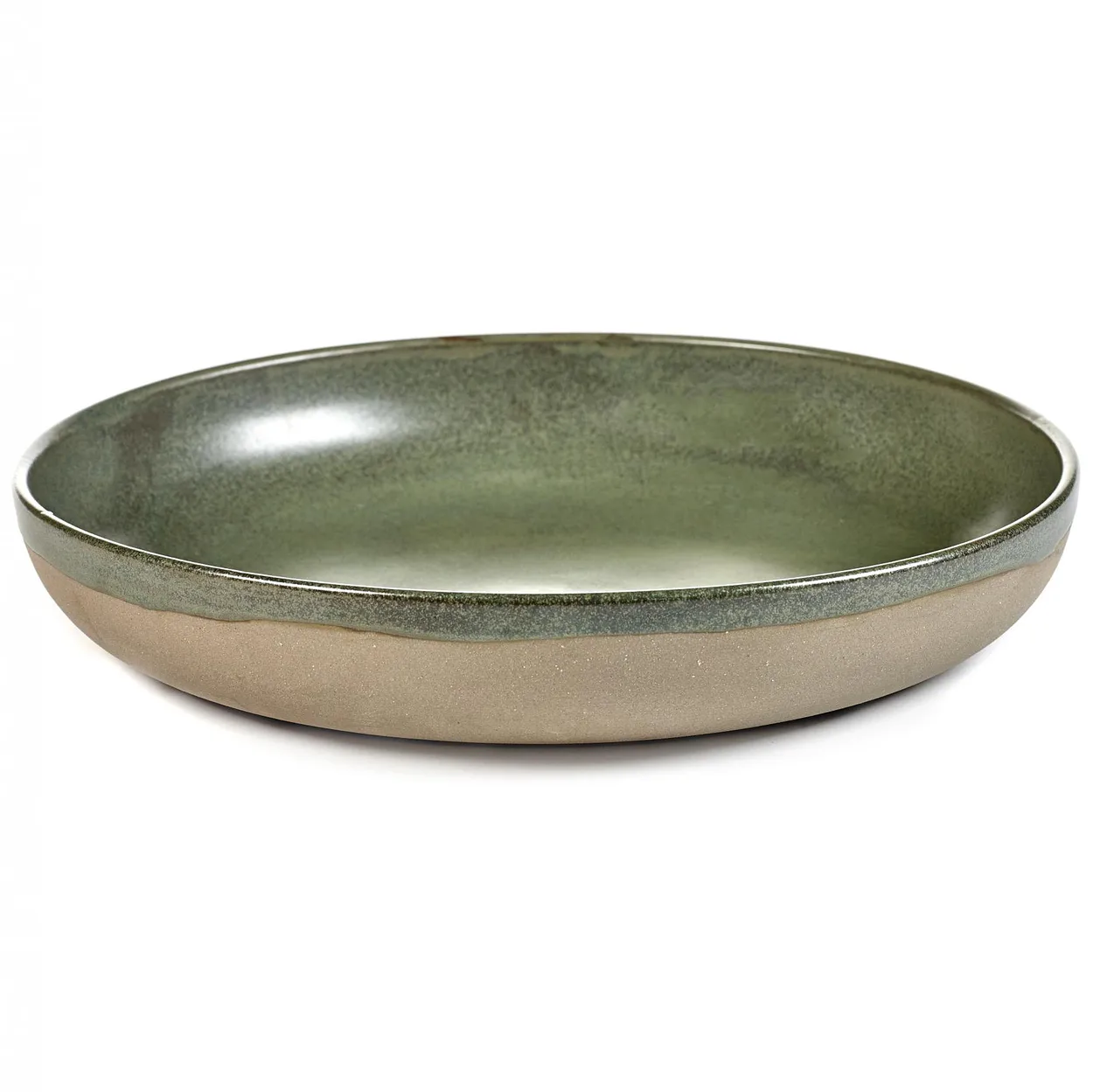 Serax Surface serving saucer 32 cm camogreen | Scandinavian Design | Serving platters & dishes | Green