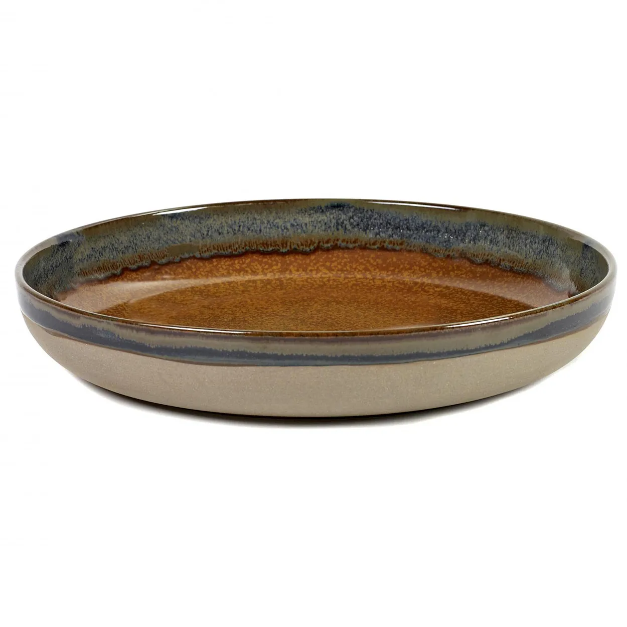 Serax Surface serving saucer 32 cm rusty brown | Scandinavian Design | Serving platters & dishes | Multi