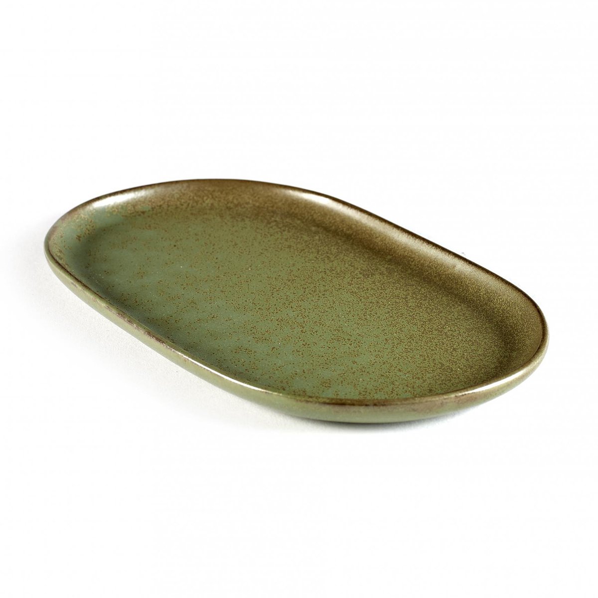 Serax Surface tapas plate 15x25 cm camogreen | Scandinavian Design | Dinner plates | Green