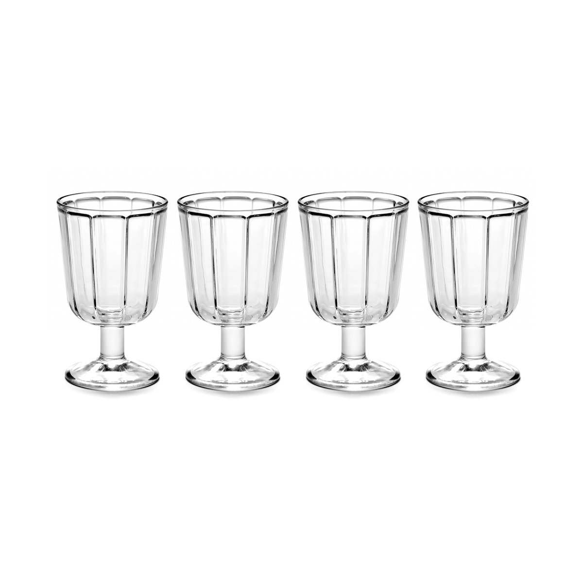 Serax Surface white wine glass 18 cl 4-pack clear clear