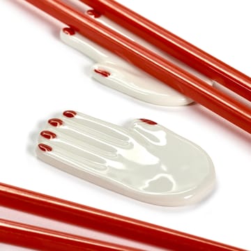 Table Nomade chop sticks with holder 6 pieces - red - Serax