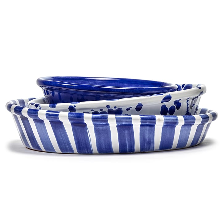 Table Nomade salad bowl L - white-blue - Serax