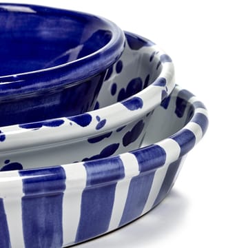 Table Nomade salad bowl L - white-blue - Serax
