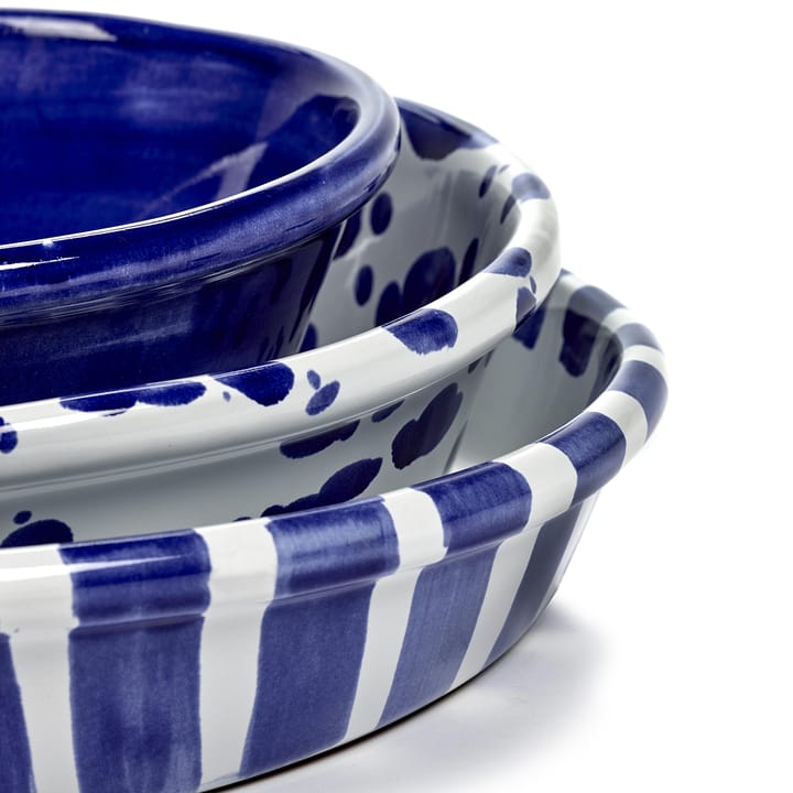 Table Nomade salad bowl L - white-blue - Serax
