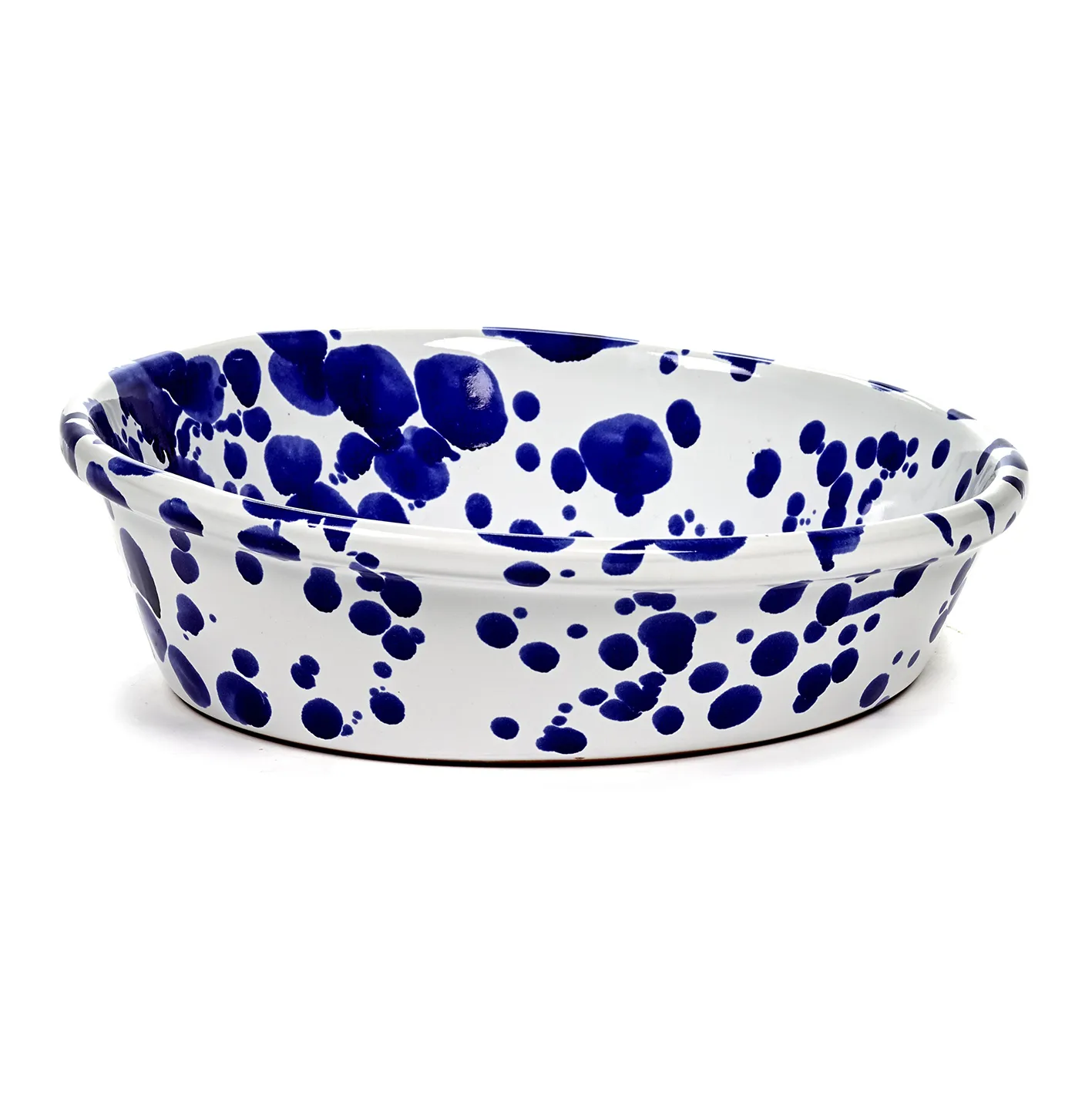 Table Nomade salad bowl M, white-blue Serax