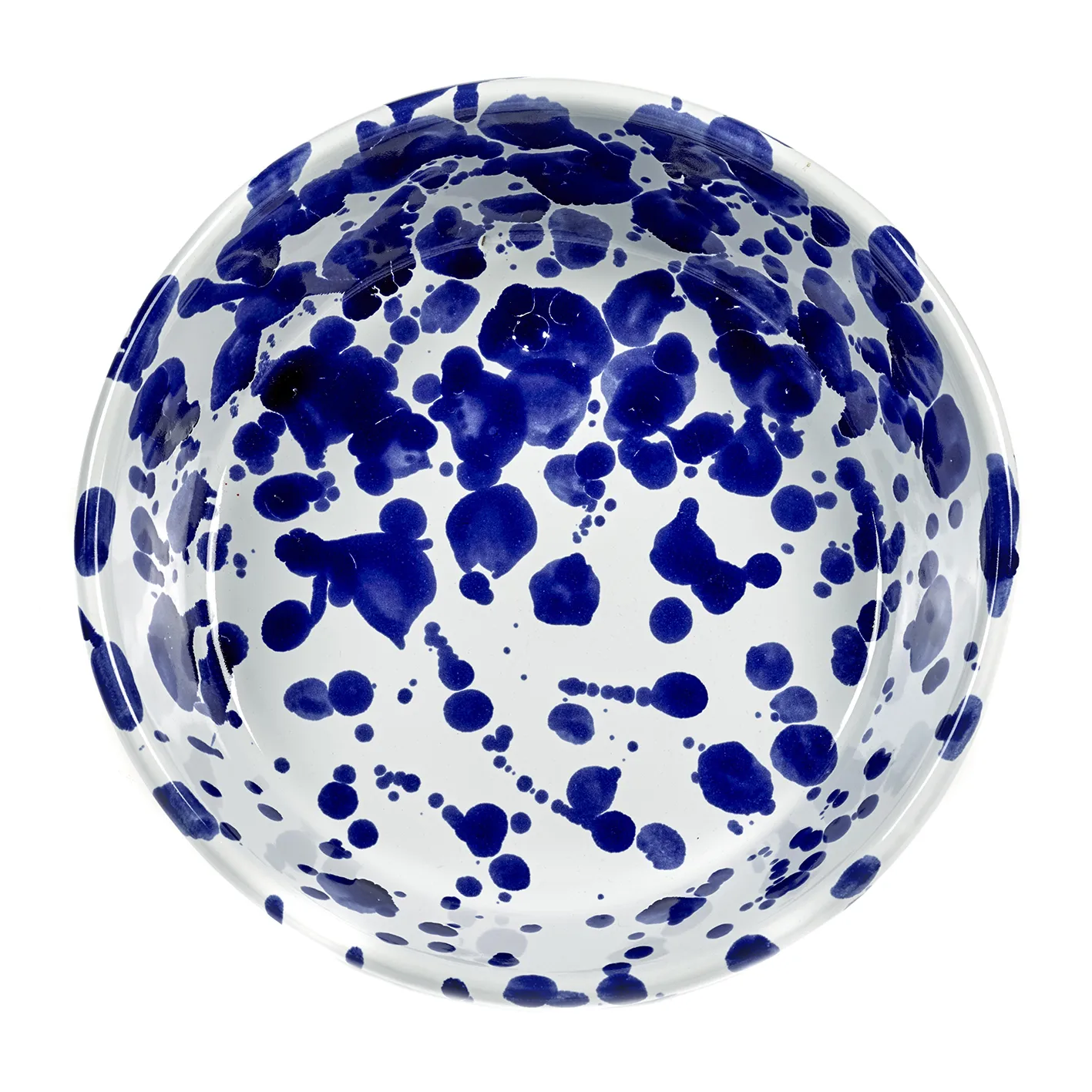 Table Nomade salad bowl M, white-blue Serax