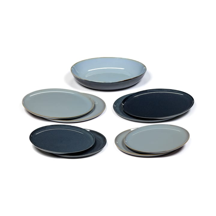 Terres de Rêves dinner set 9 pieces, Smokey blue-dark blue Serax