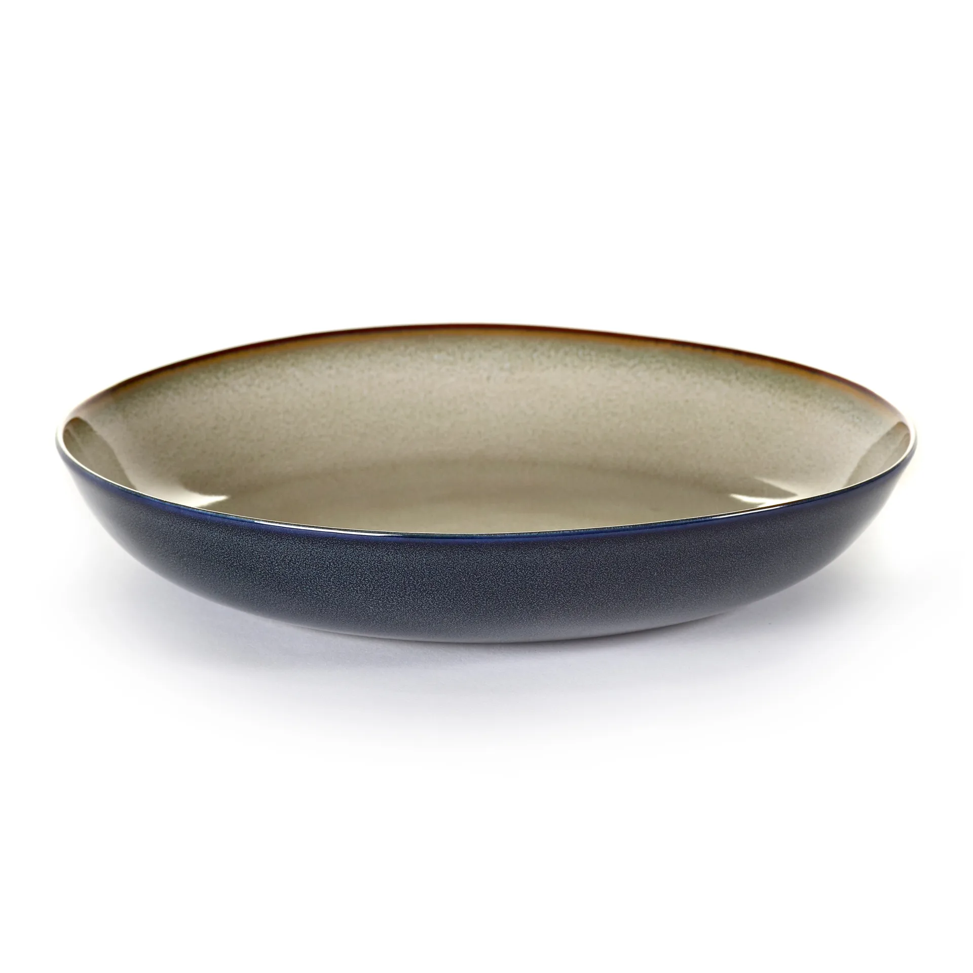Terres de Rêves pasta plate 23.5 cm, misty grey-dark blue Serax