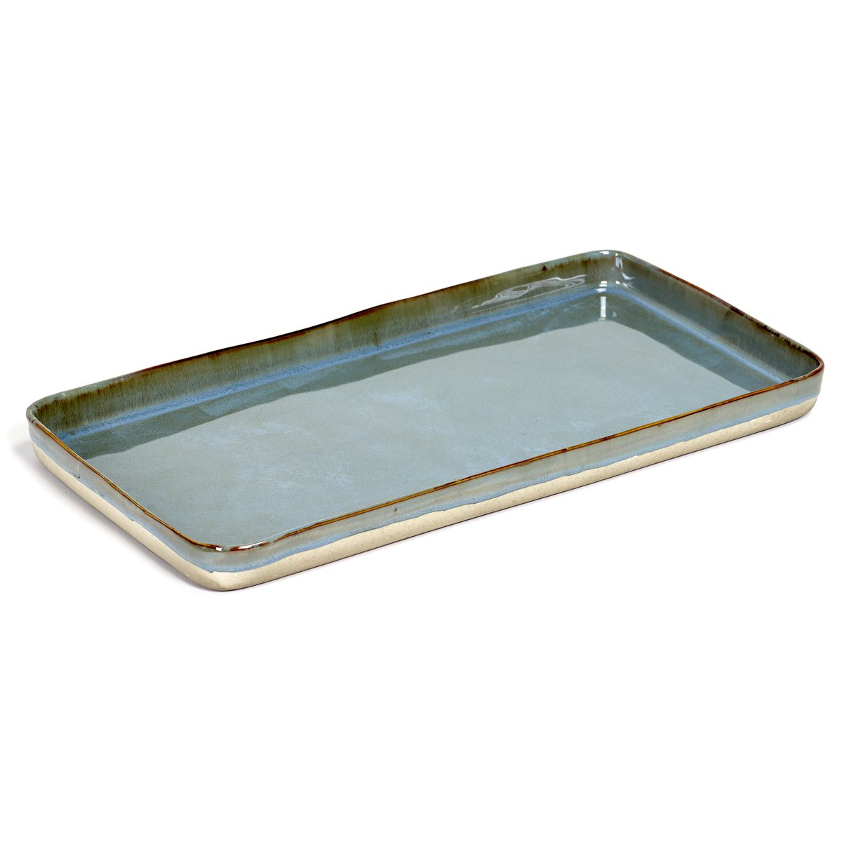 Serax Terres de Rêves plate 18x37 cm y blue | Scandinavian Design | Dinner plates | Blue