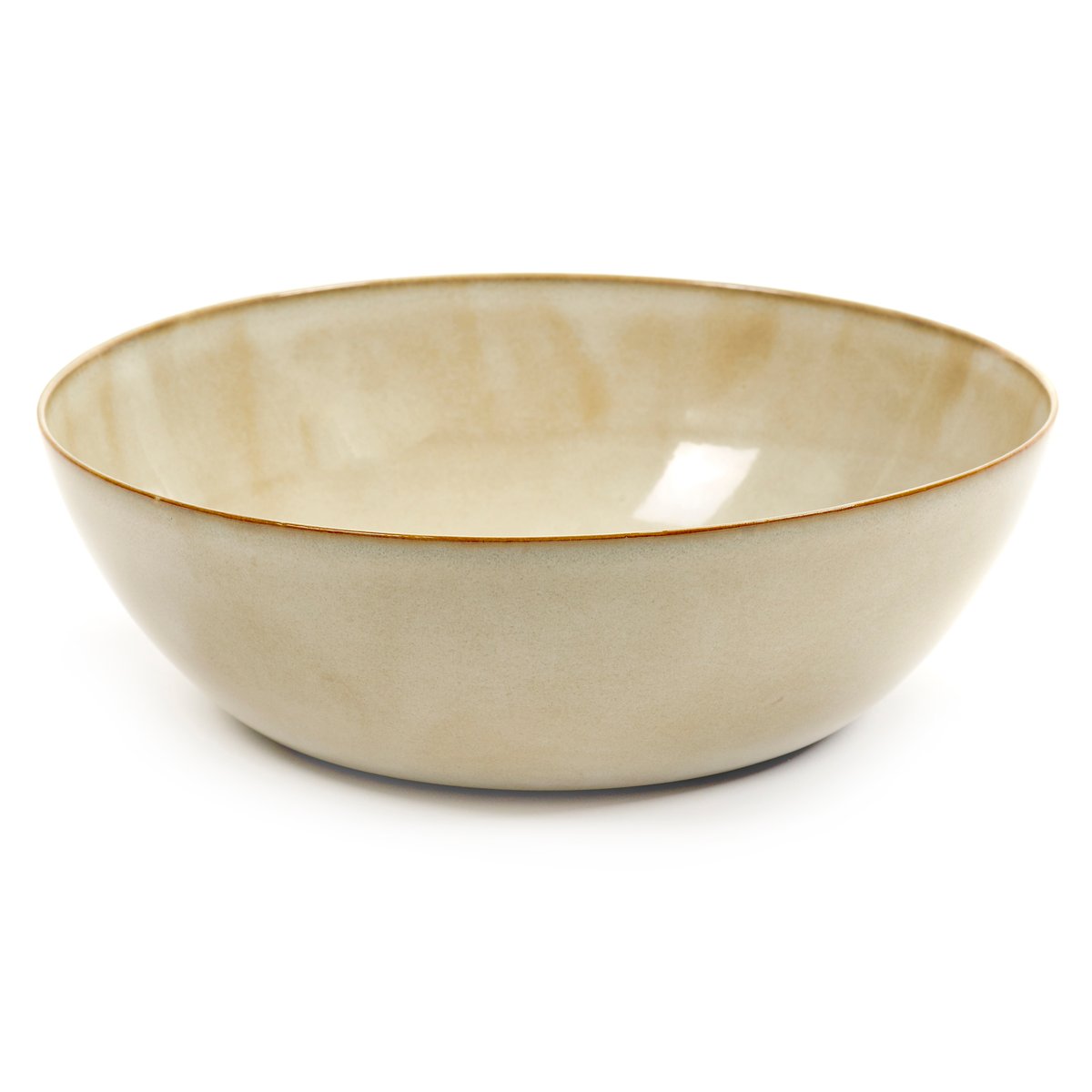 Serax Terres de Rêves sallad bowl 27 cm misty grey | Scandinavian Design | Salad bowls | Beige