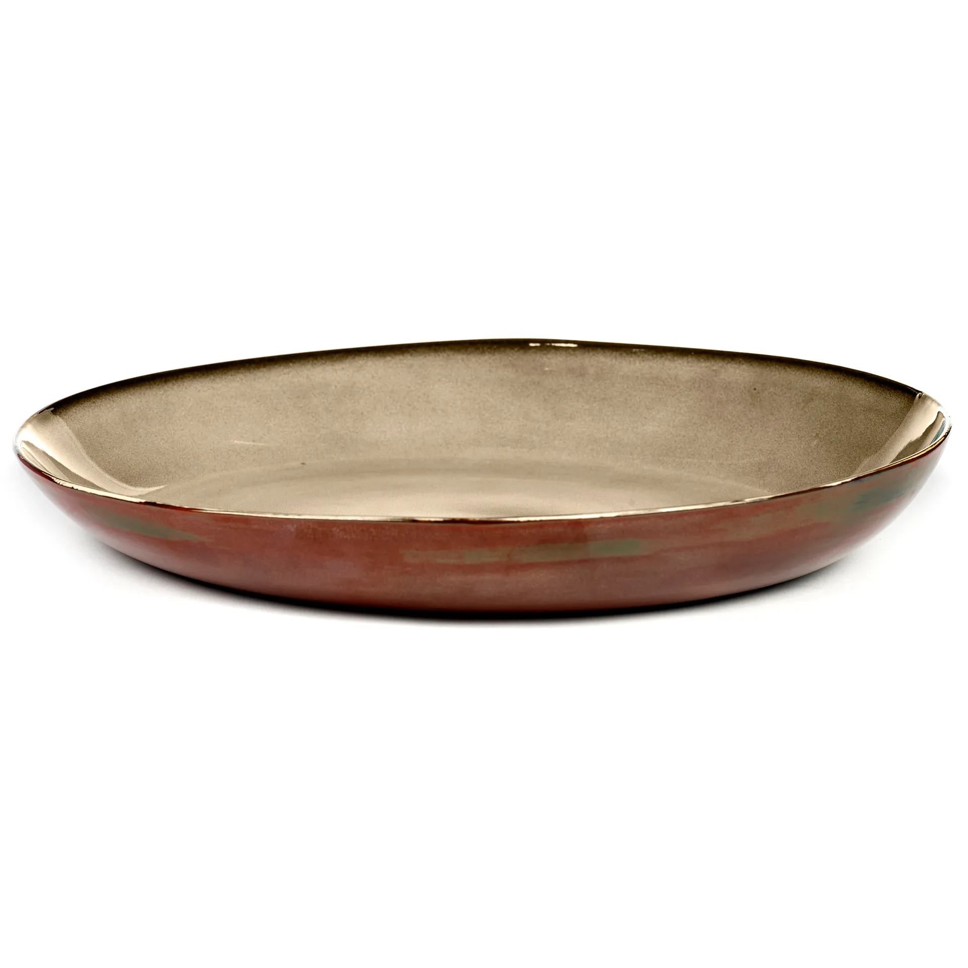 Terres de Rêves serving saucer 35.5 cm, misty grey-rust Serax