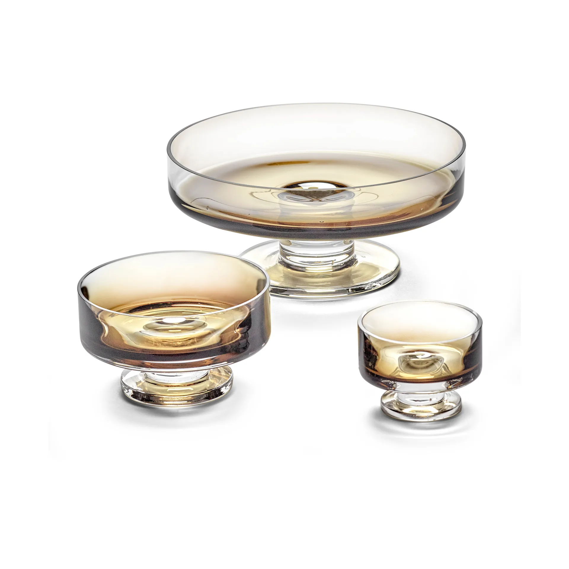 Zuma low bowl on foot S Ø8.5 cm, Amber Serax