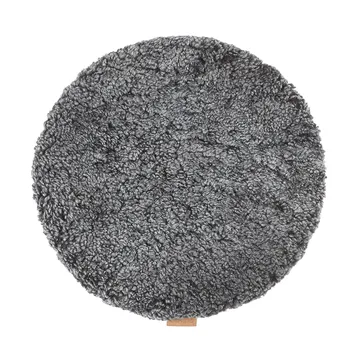 Jill padded chair cushion - Black graphite (grey), Ø36 cm - Shepherd of Sweden