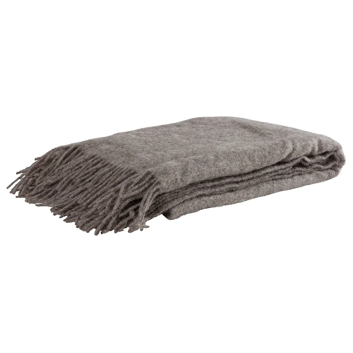 Shepherd of Sweden Leia wool throw 130x200 cm Granite