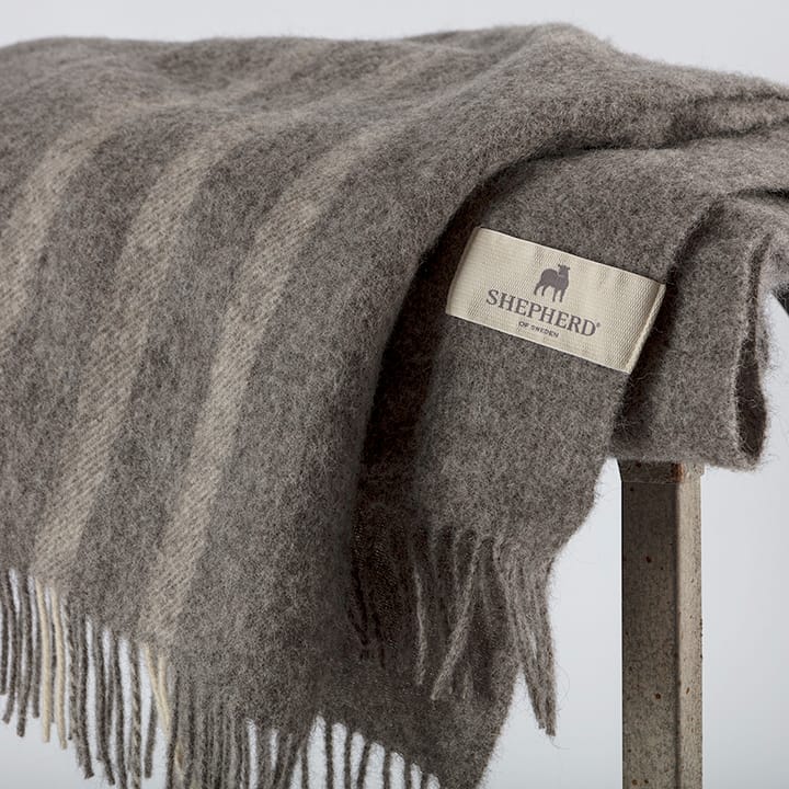 Lucy wool throw 140x240 cm - Granite - Shepherd of Sweden