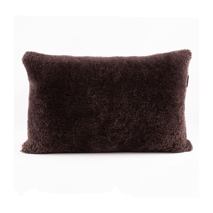 Shepherd Alice sheep skin cushion 60 x 40 cm - dark brown - Shepherd of Sweden