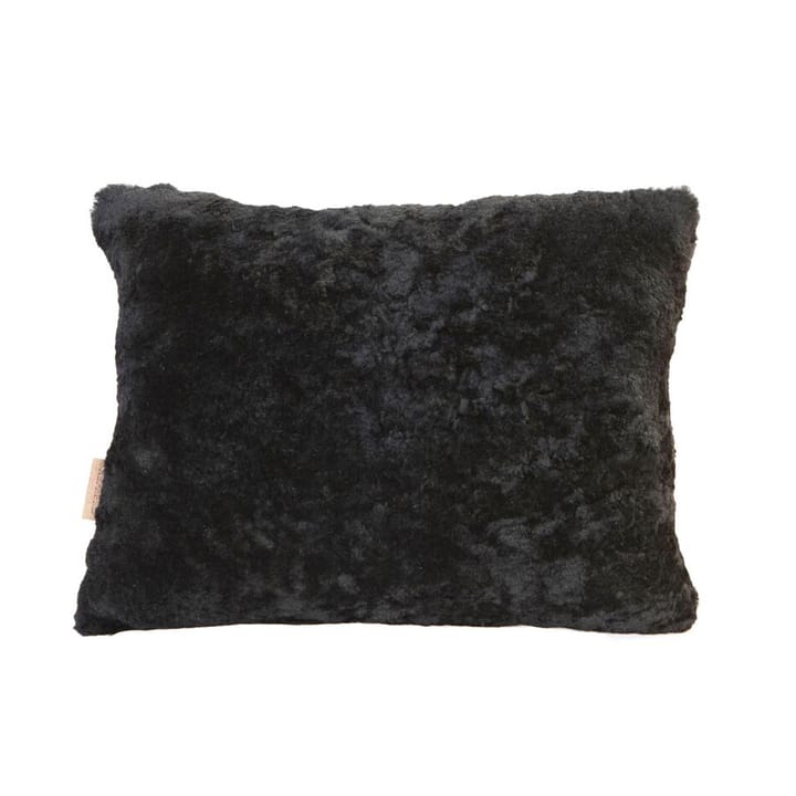 Shepherd Lina sheep skin cushion 40 x 30 cm - black - Shepherd of Sweden