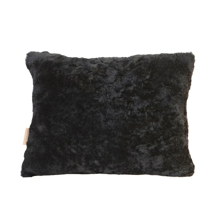 Shepherd of Sweden Shepherd Lina sheep skin cushion 40 x 30 cm black