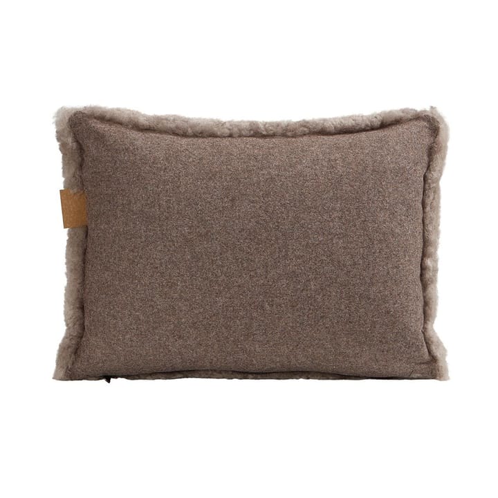 Shepherd Lina sheep skin cushion 40 x 30 cm - stone - Shepherd of Sweden