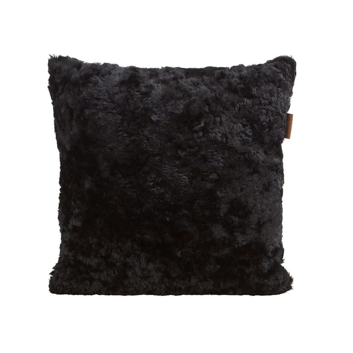 Shepherd Lina sheep skin cushion 40 x 40 cm - black - Shepherd of Sweden