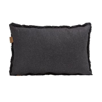 Shepherd Lina sheep skin cushion 60 x 40 cm - black - Shepherd of Sweden