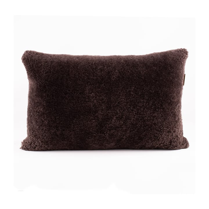 Shepherd Lina sheep skin cushion 60 x 40 cm - dark brown - Shepherd of Sweden