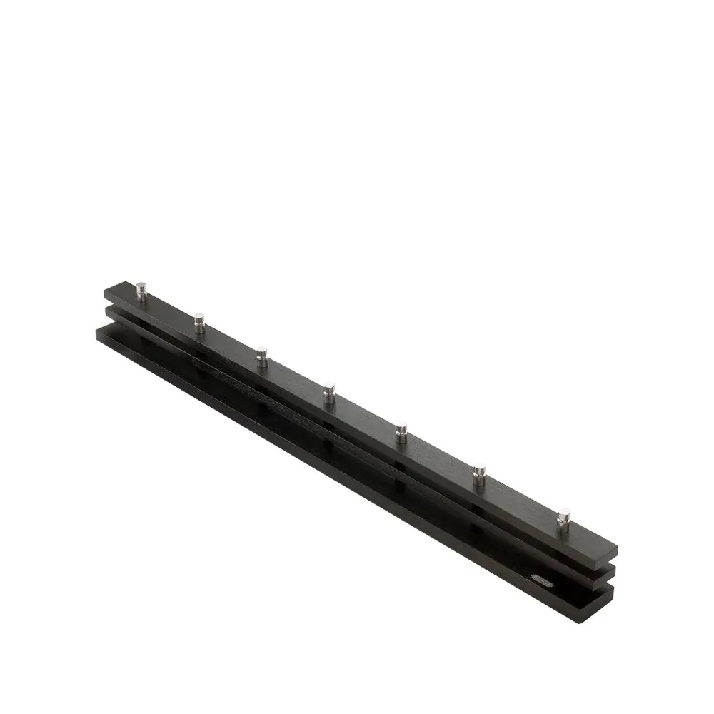 Cutter coat rack, Oak, black-stained, 7 knobs Skagerak