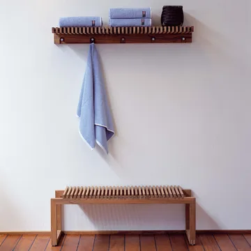 Cutter Wardrobe coat rack with shelf - Teak - Skagerak