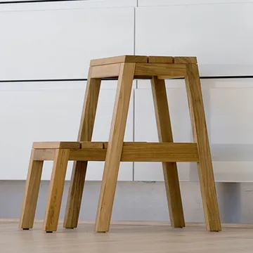Dania step ladder - Oak - Skagerak