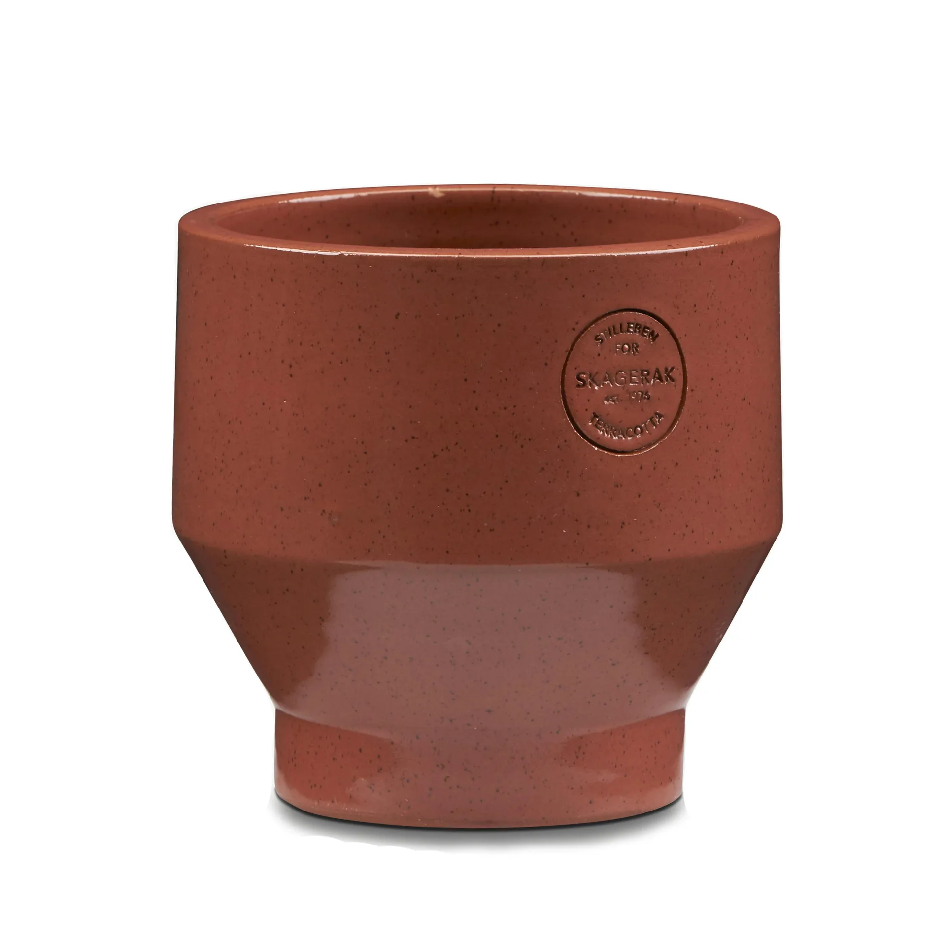 Edge pot (indoor) Ø15 cm, burned red Skagerak