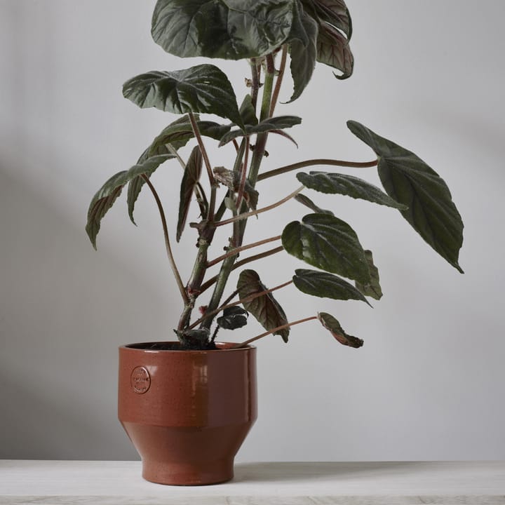 Edge pot (indoor) Ø15 cm, burned red Skagerak