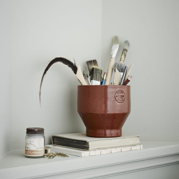 Edge pot (indoor) Ø15 cm, burned red Skagerak