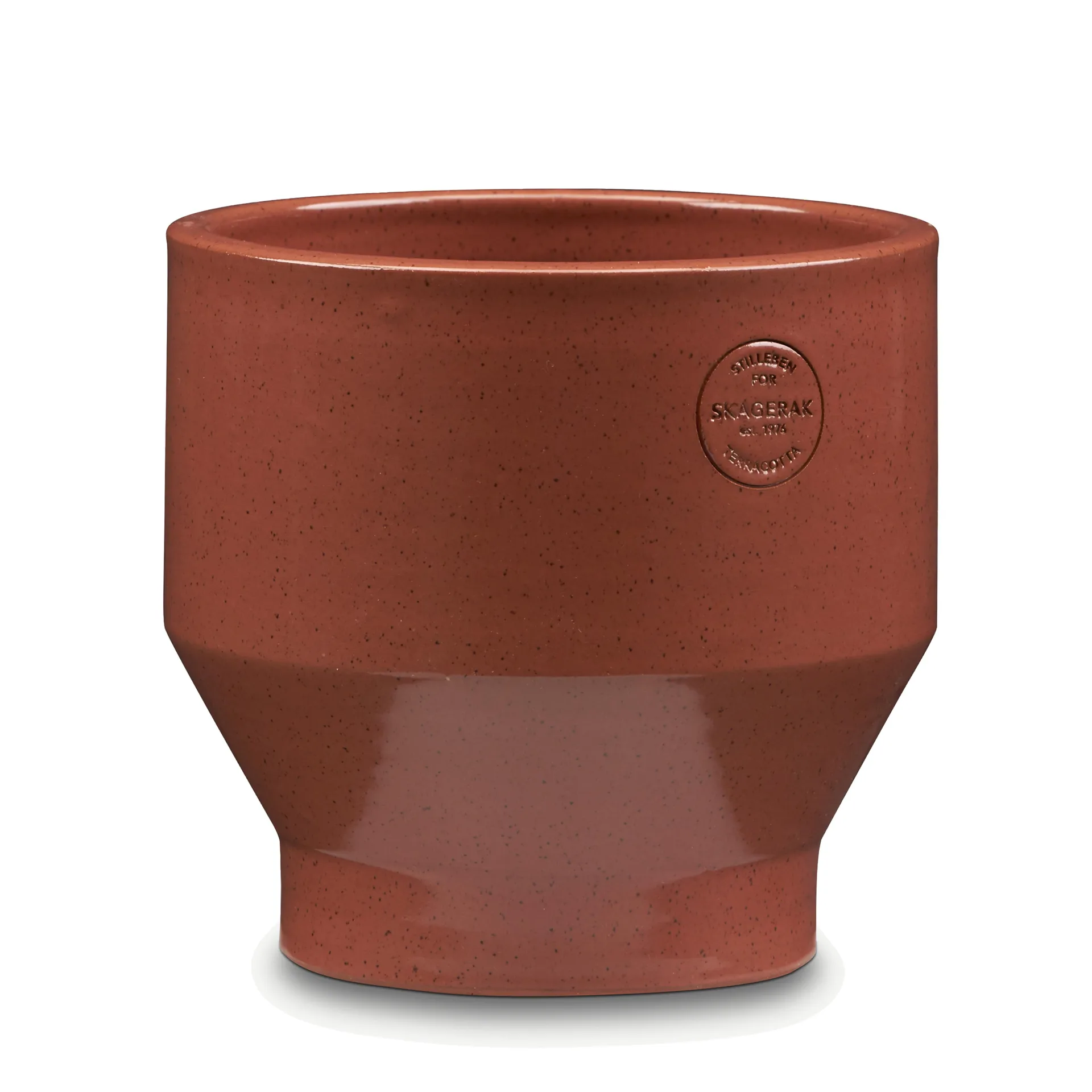 Edge pot (indoor) Ø18 cm, burned red Skagerak