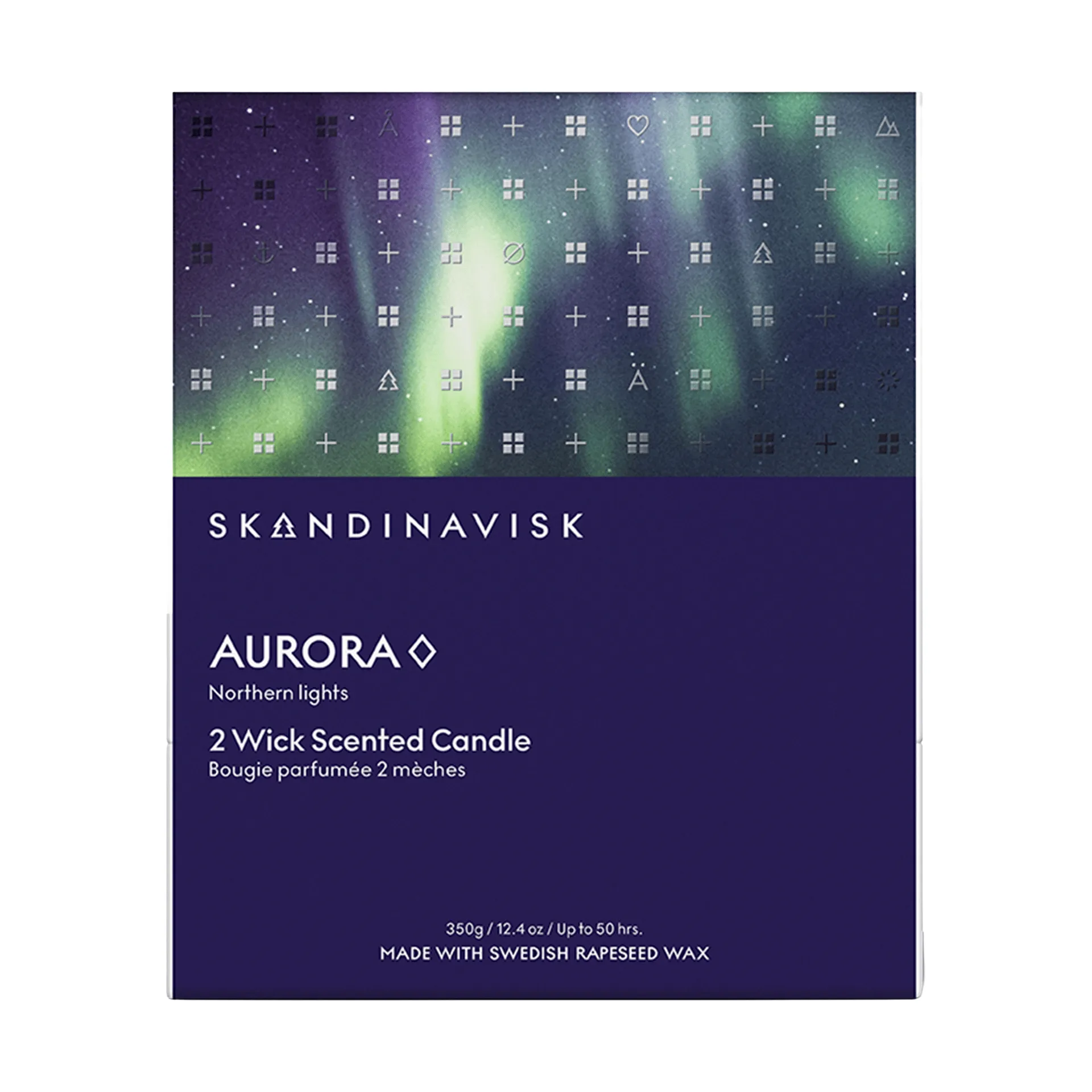 Aurora scented candle, 350 g, 2 wicks Skandinavisk