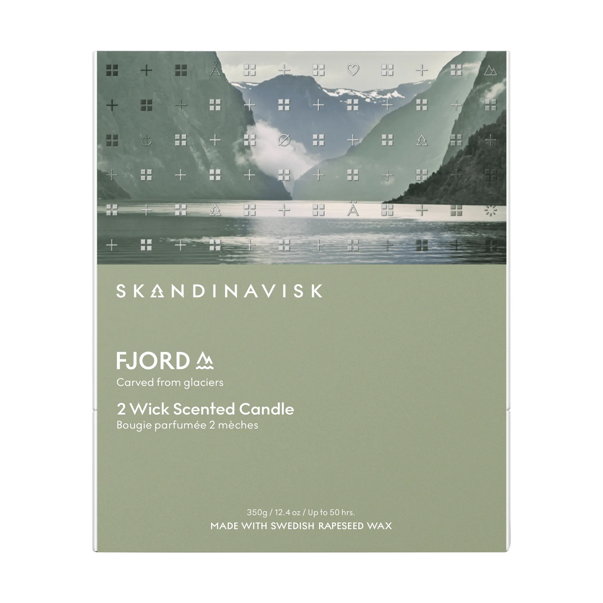 Fjord scented candle, 350 g, 2 wicks Skandinavisk
