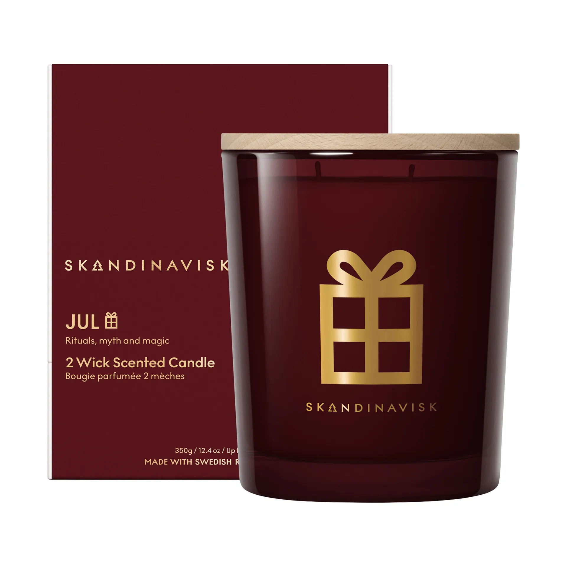 Jul Gold Symbol scented candle, 350 g, 2 wicks Skandinavisk