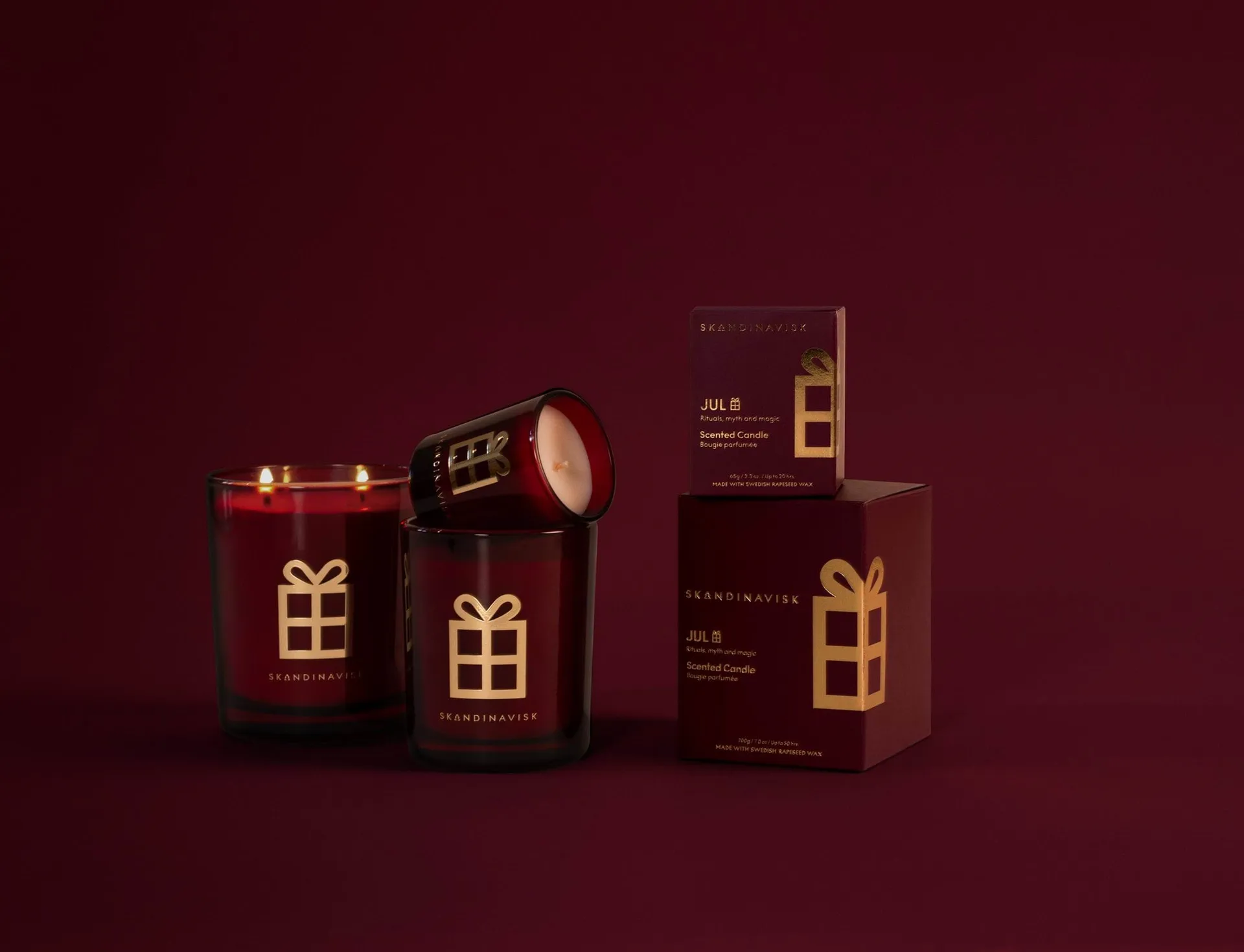 Jul Gold Symbol scented candle, 65 g Skandinavisk