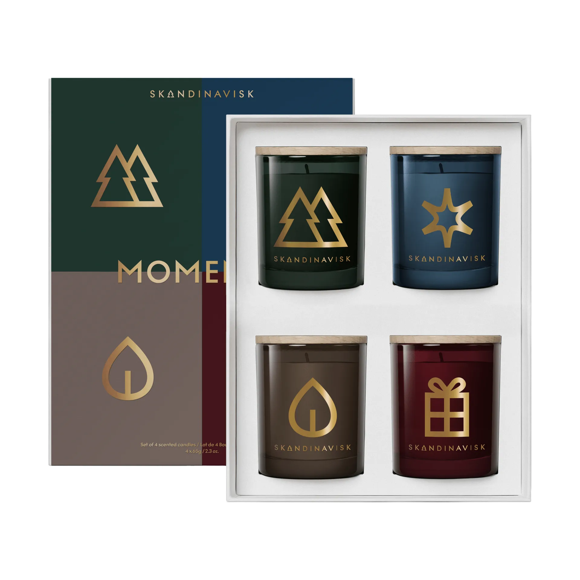 Moments scented candle gift set 4 pieces, 65 g Skandinavisk