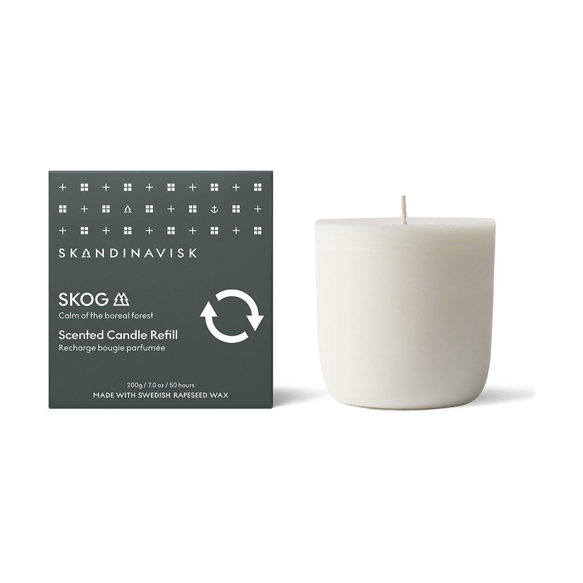 Skandinavisk Refill Skog scented candle 200 g | Scandinavian Design | Scented candles & diffusers | White