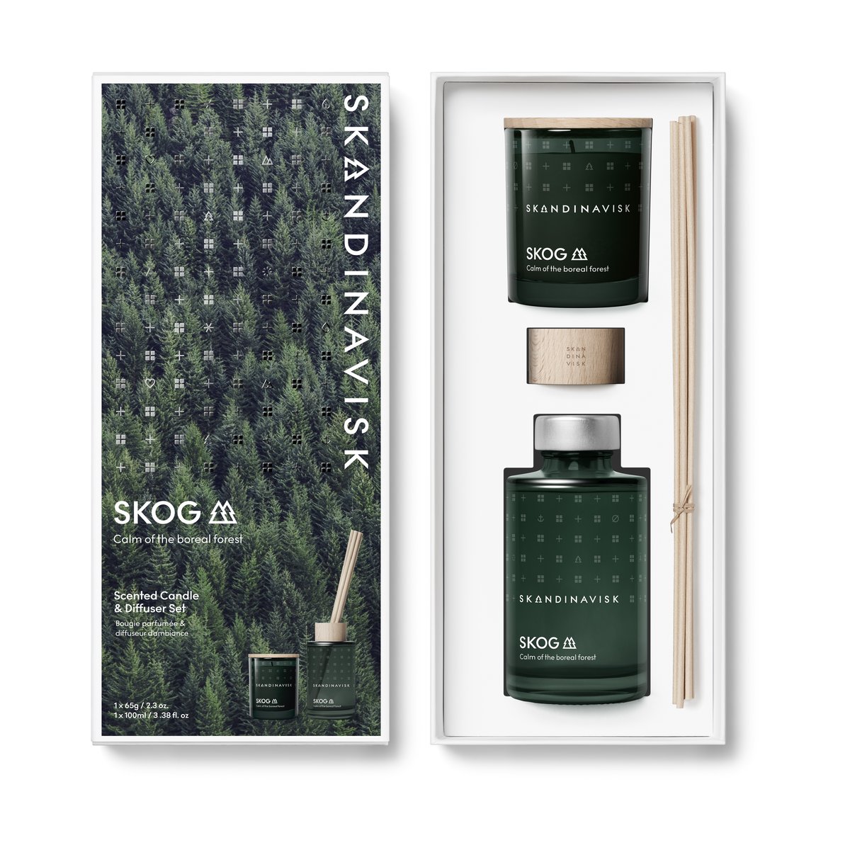 Skandinavisk SKOG scented candle & reed diffuser 65 g + 100 ml