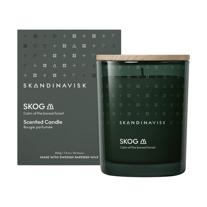 Skog scented candle with lid, 200 g Skandinavisk