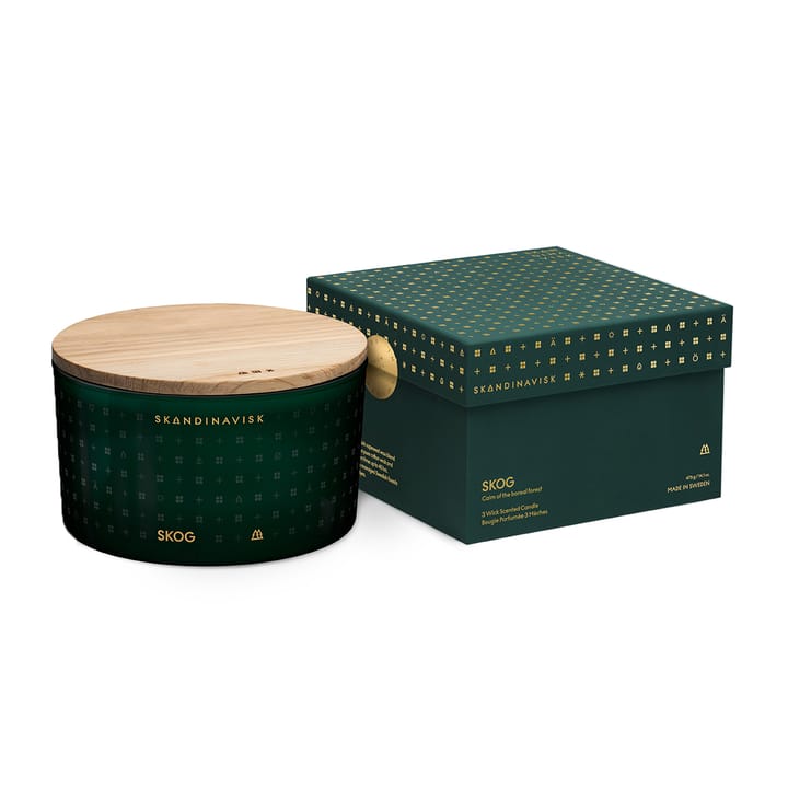 Skog scented candle with lid, 475 g Skandinavisk