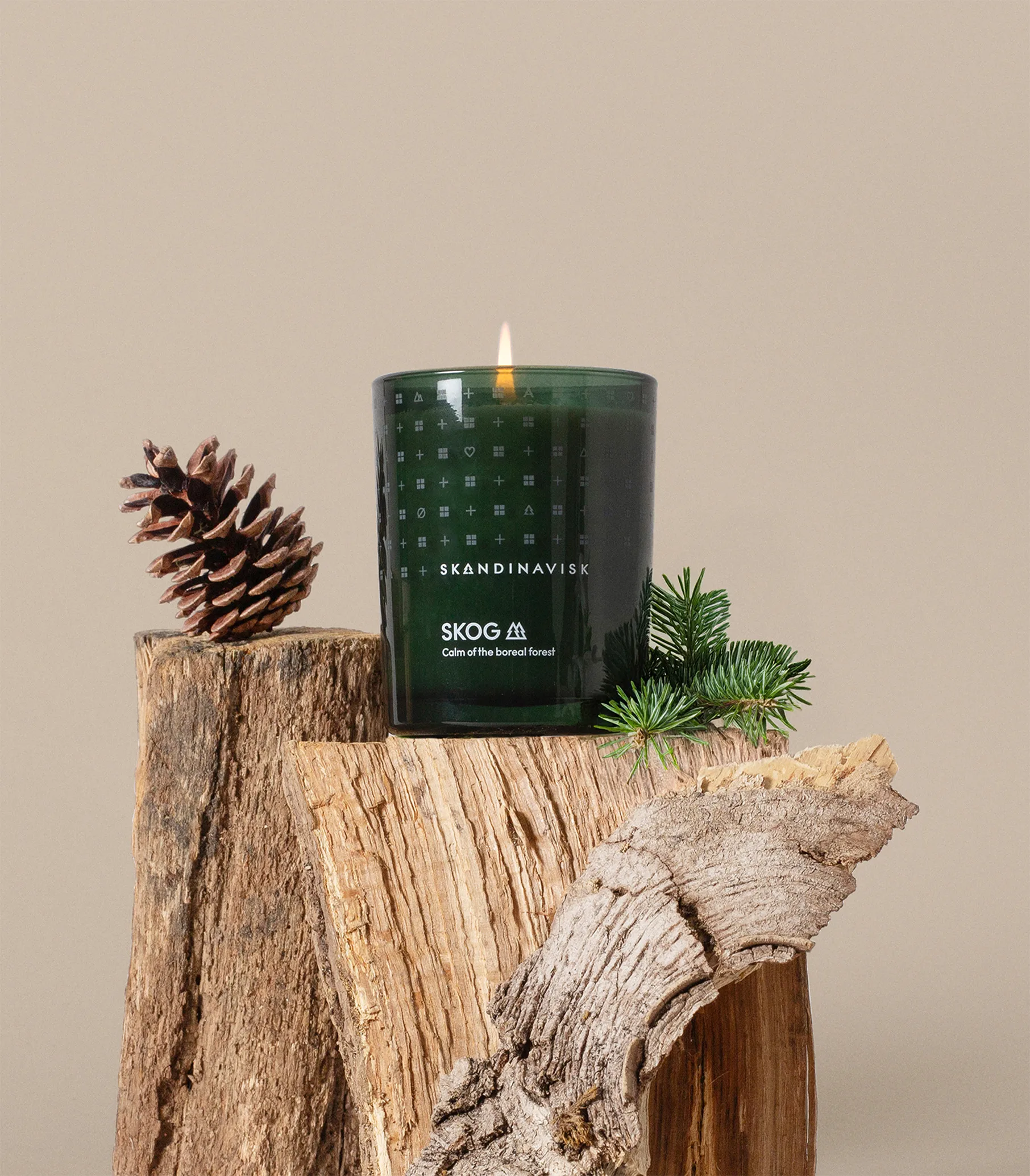 Skog scented candle with lid, 65 g Skandinavisk