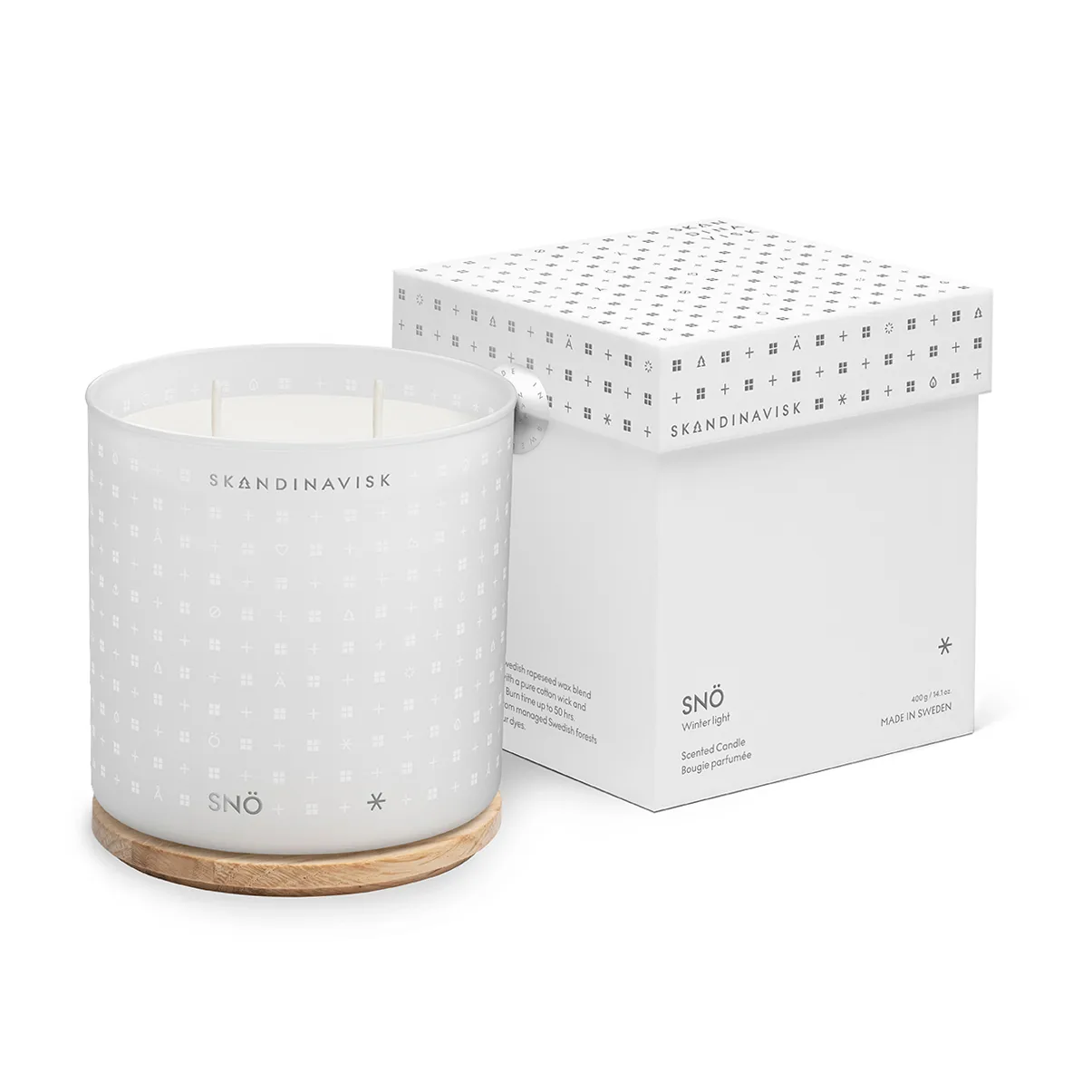 Snö scented candle, 400 g Skandinavisk