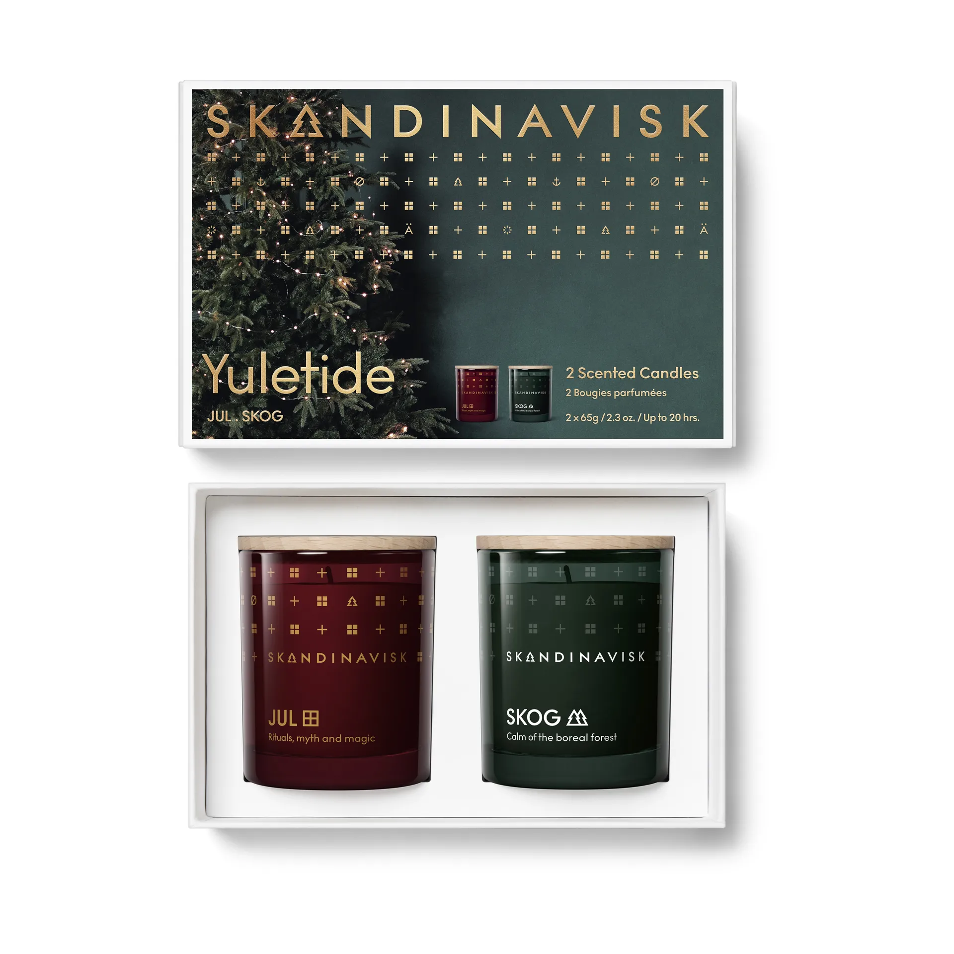 Yuletide scented candle gift set 2 pieces, 65 g Skandinavisk